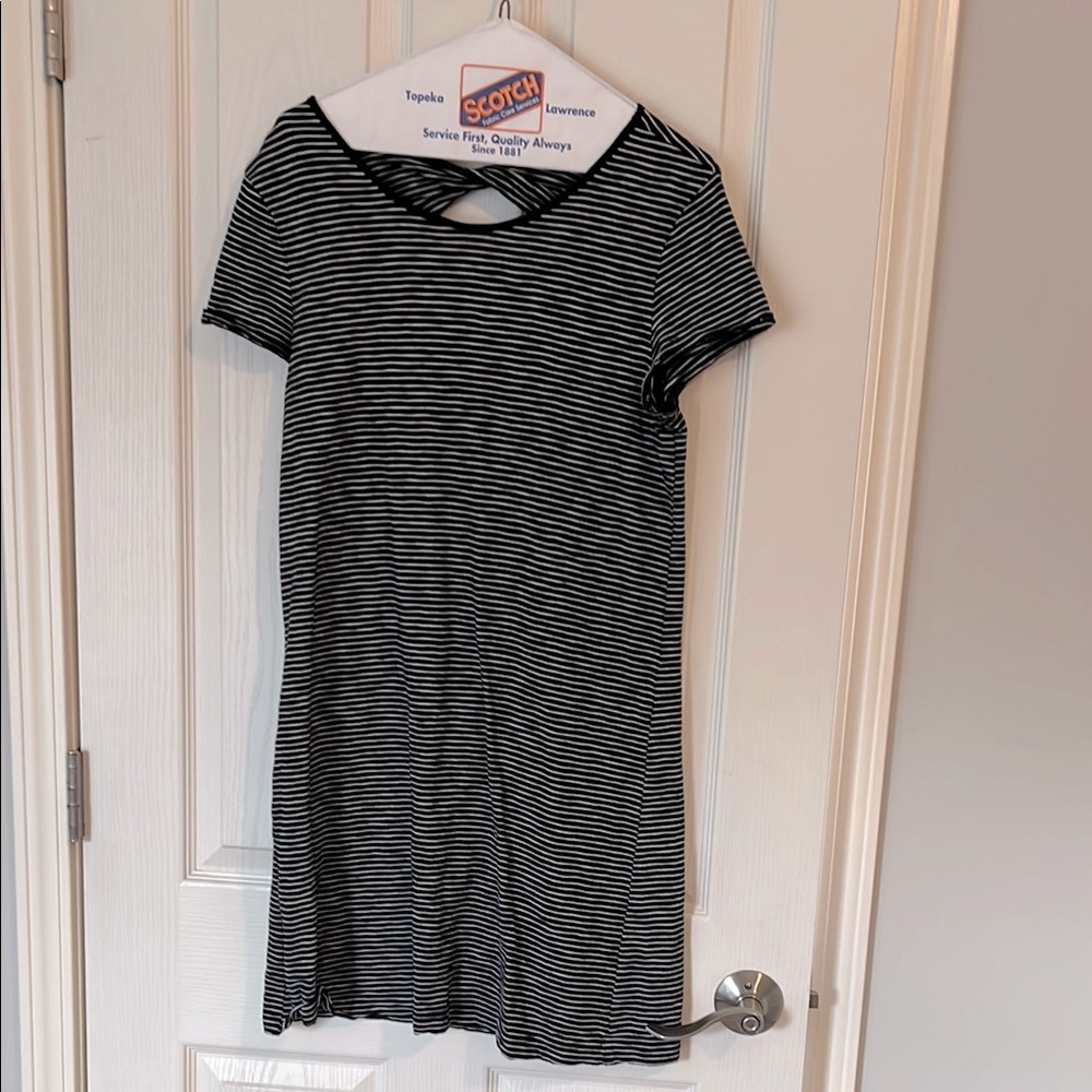 Black and White Striped Dress